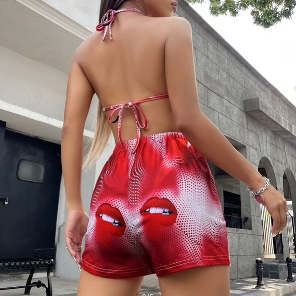 NWT lips mouth romper - Picture 2 of 2